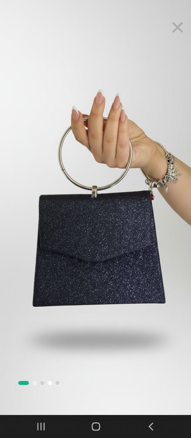 Sac de soiree Bleu Brillant 
