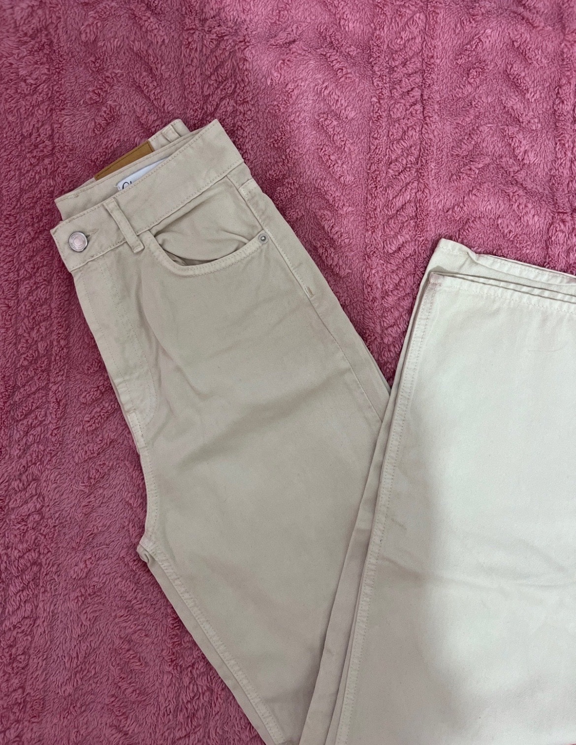 Pantalon neuf !! Jean Large beige