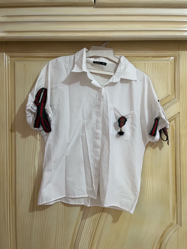 Chemise courte blanche