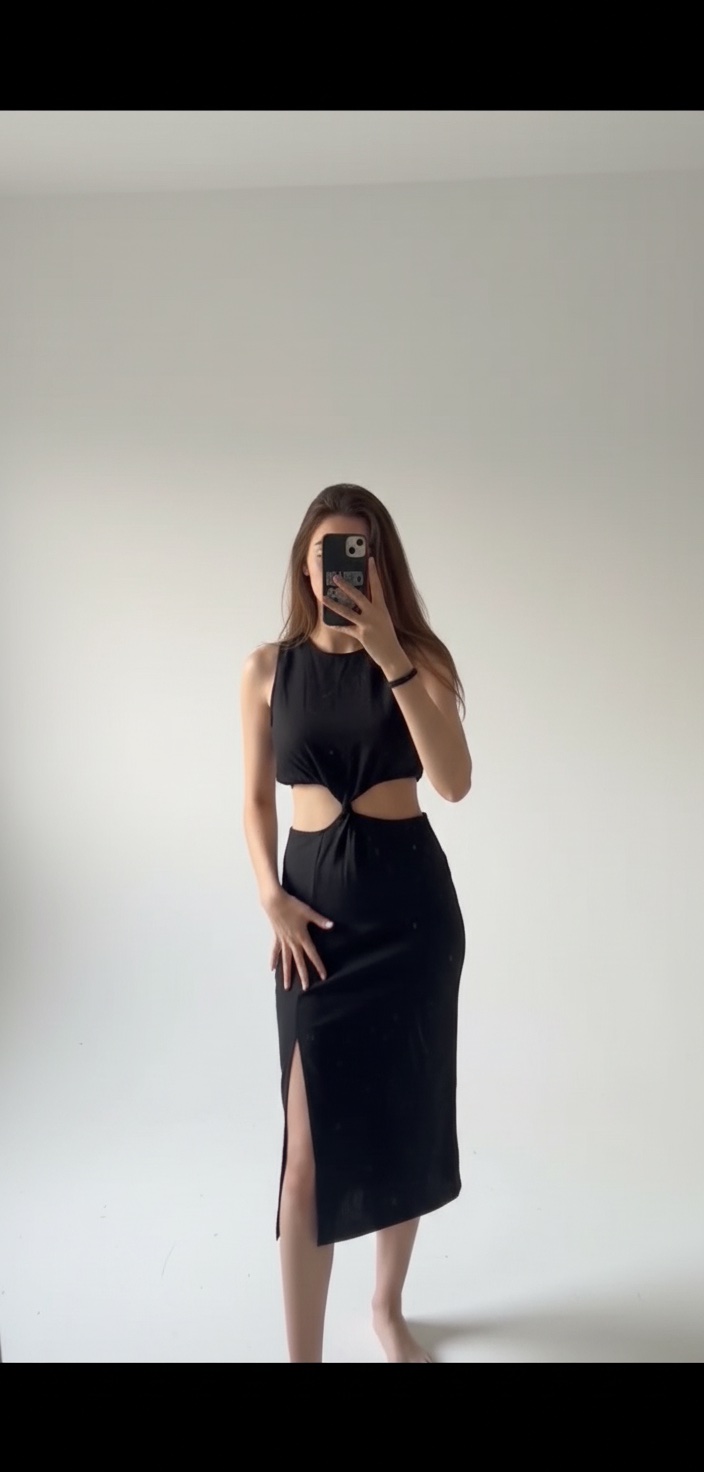 Robe noir croisée 