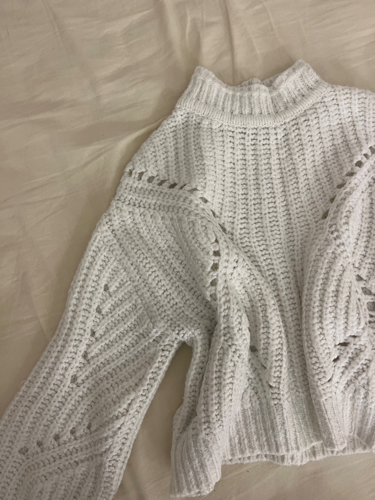 Pull laine blanc bershka
