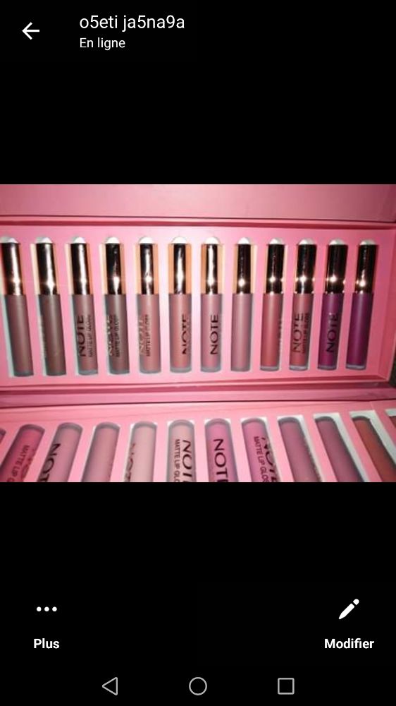  note gloss matte toutes les couleurs