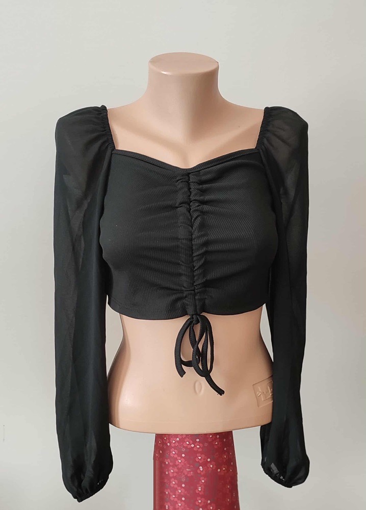 Top / Haut à manches bouffantes