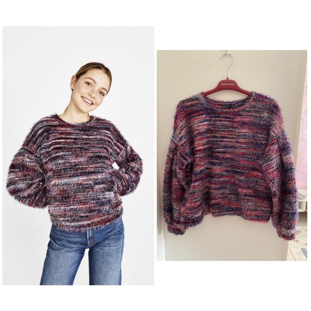 Bershka bubble sleeve fluffy sweater / Pull