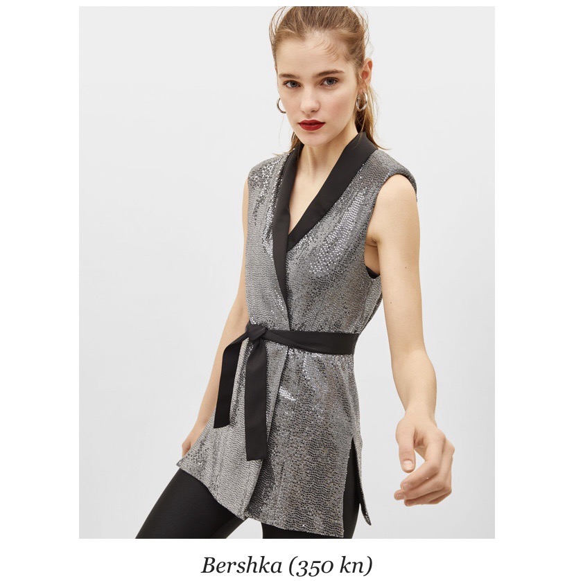 Blazer à paillettes argent 