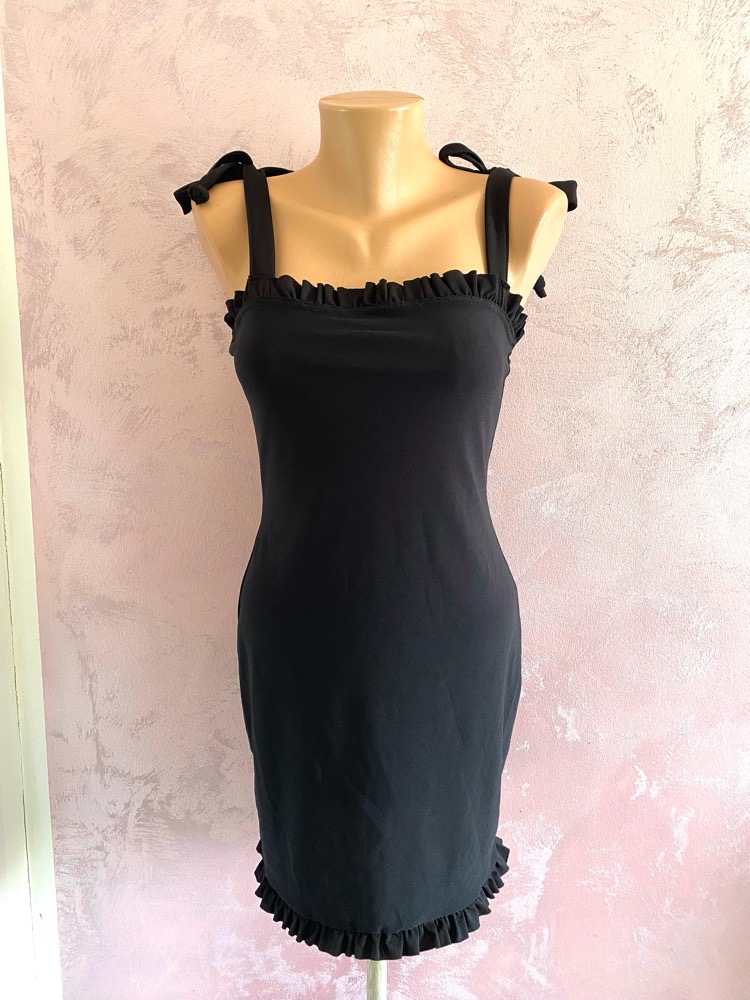 Robe mini à bretelles nouées
