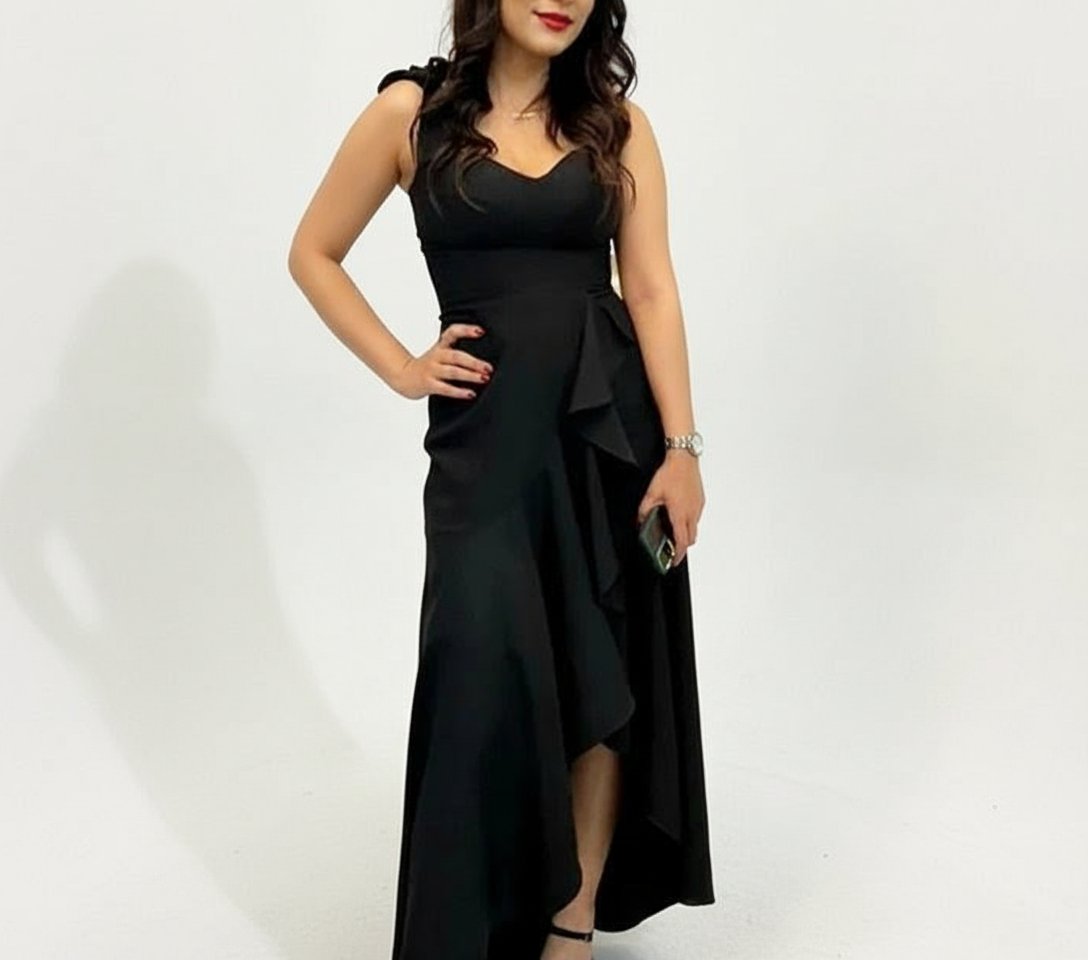 Robe soirée simple taille 38 en noir