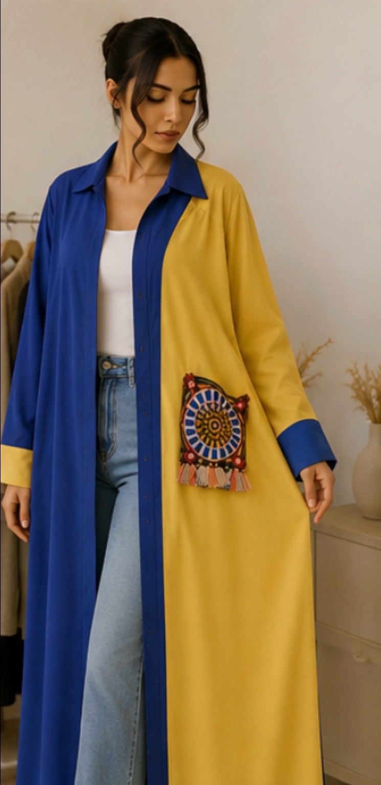 Abaya bicolore trés originale