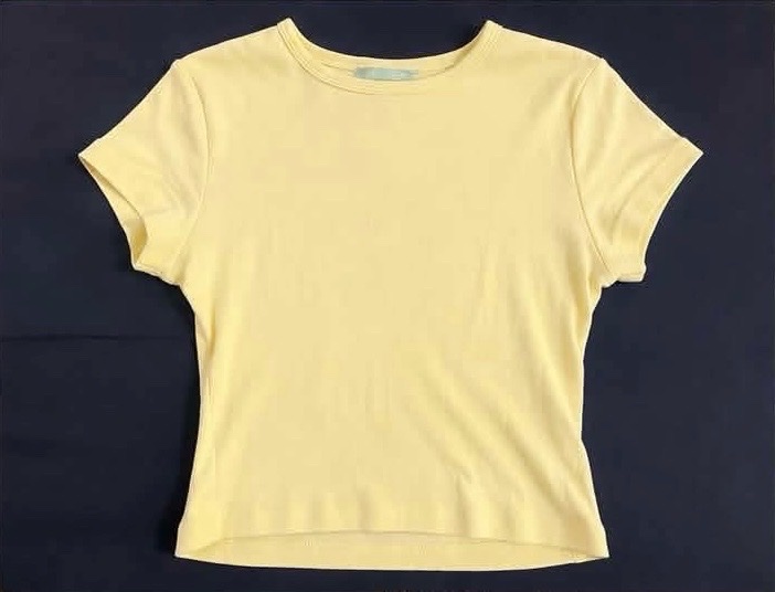 Crop top butter yellow