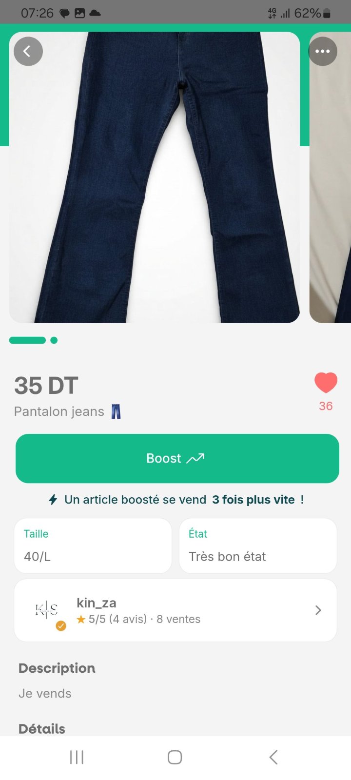 Lot de deux pantalon taille 40 à prix très intéressant 😊  