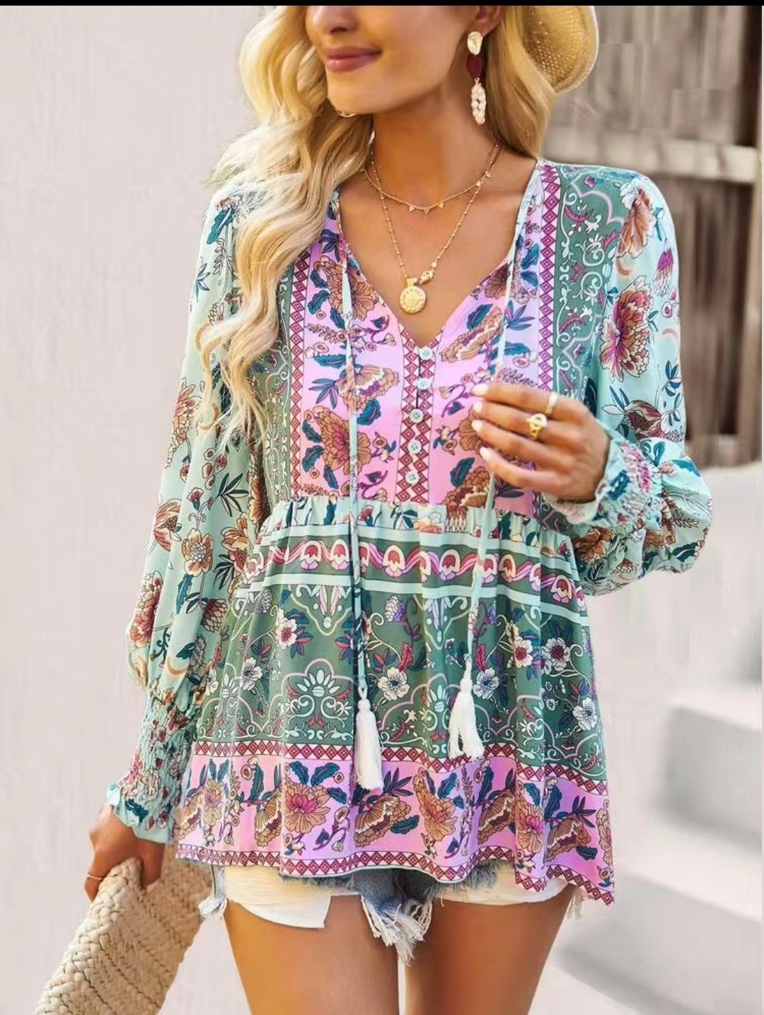 🌸 Blouse Bohème Fleurie – Tendance Été 2026