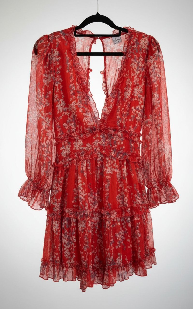 ❤️ Robe rouge fleurie : un vrai coup de cœur !❤️❤️