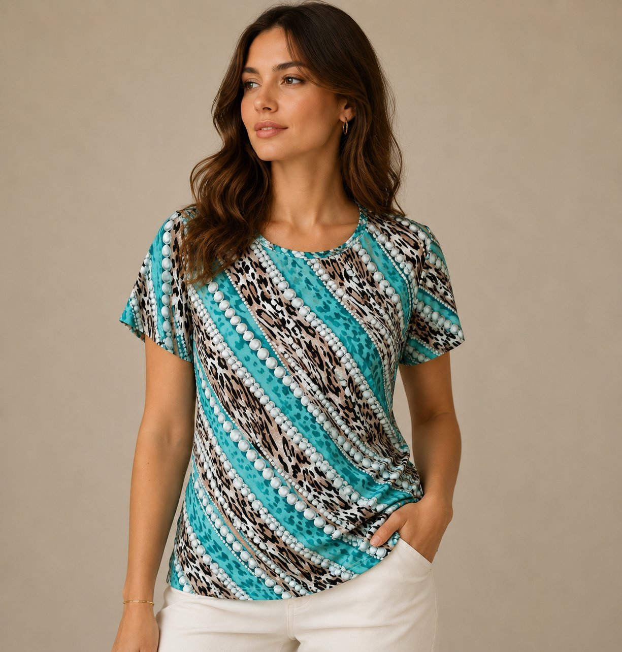 Blouse Élégance Turquoise 💫