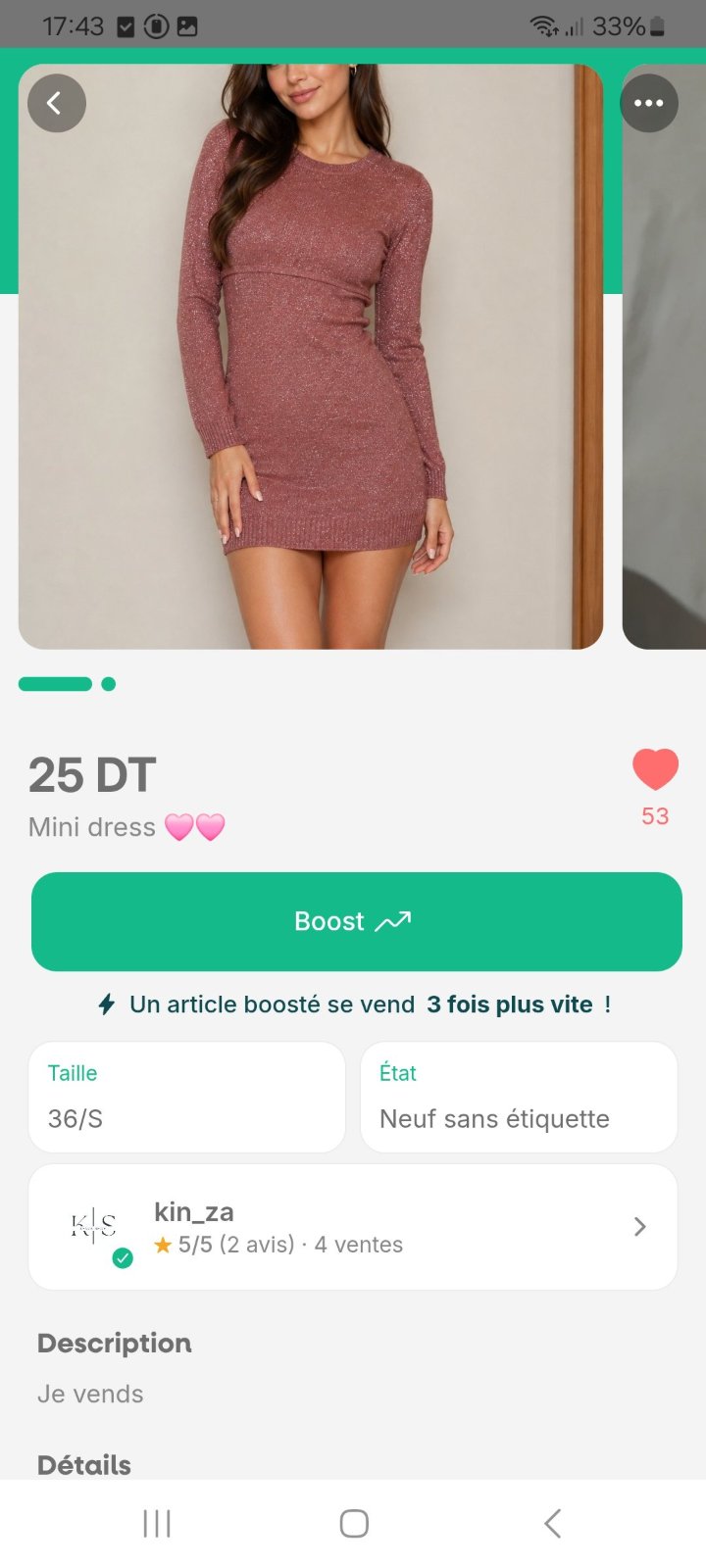 Lot de 5 robes je vide mon dressing dabchouchet ❤️💞 pls show some love to my kinza et le prix est très très bas 