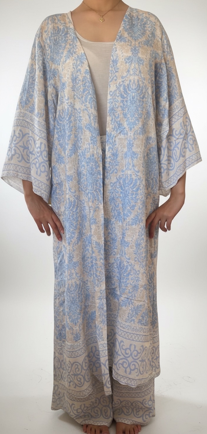 Ensemble pantalon large et kimono fluide taille  S-M