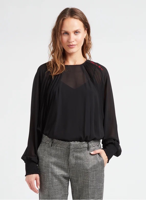 haut noir transparent