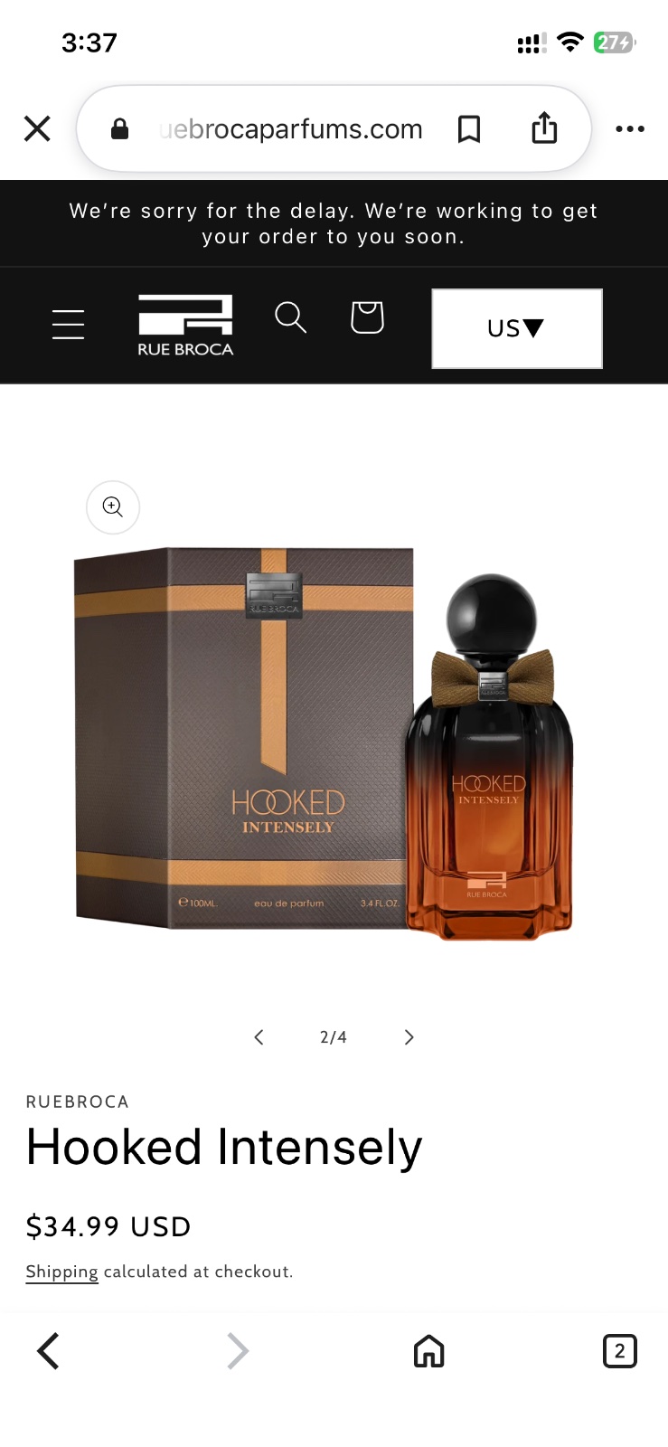 Parfum homme HOOKED INTENSELY 100ml 