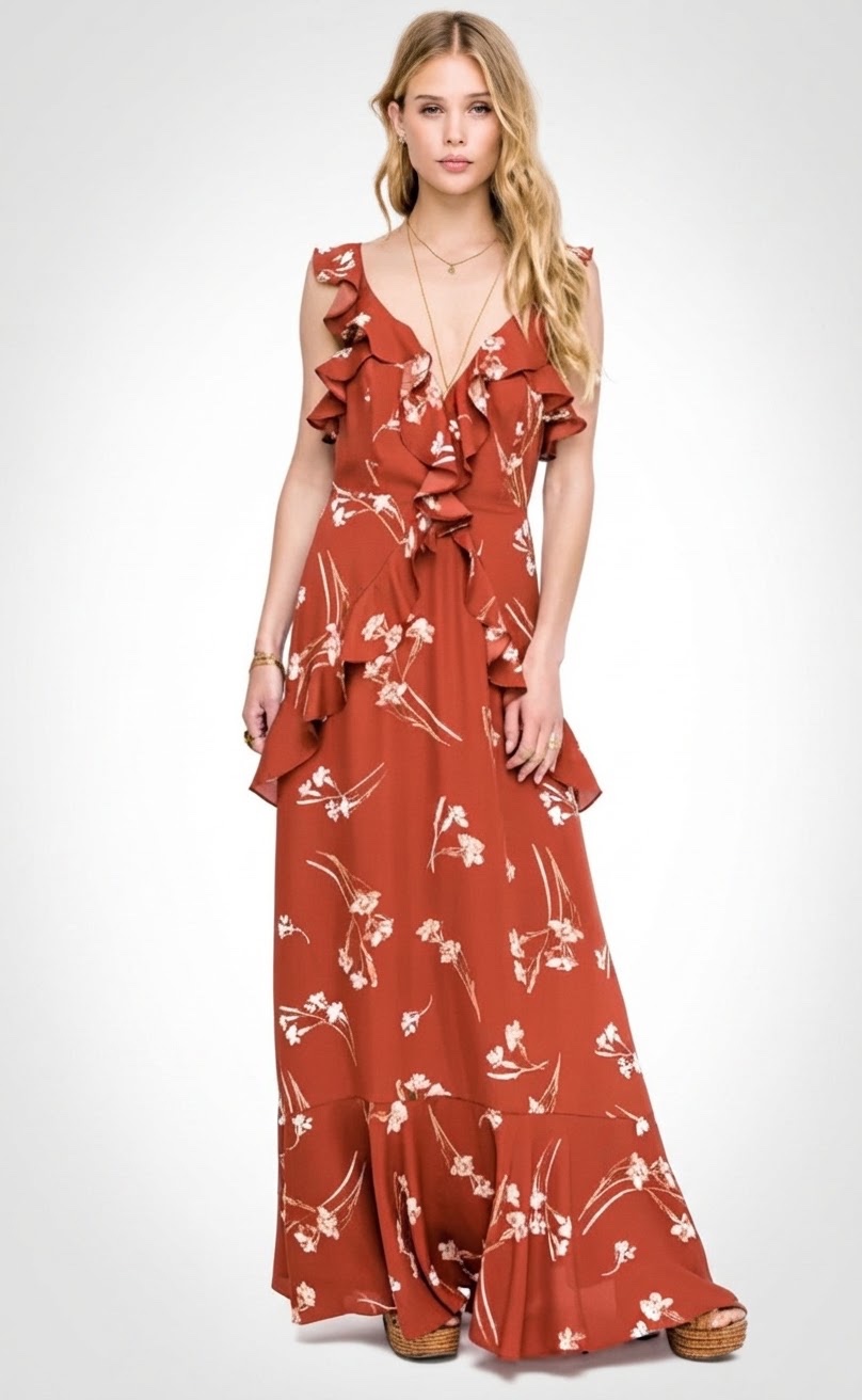 Robe marron tendance taille L