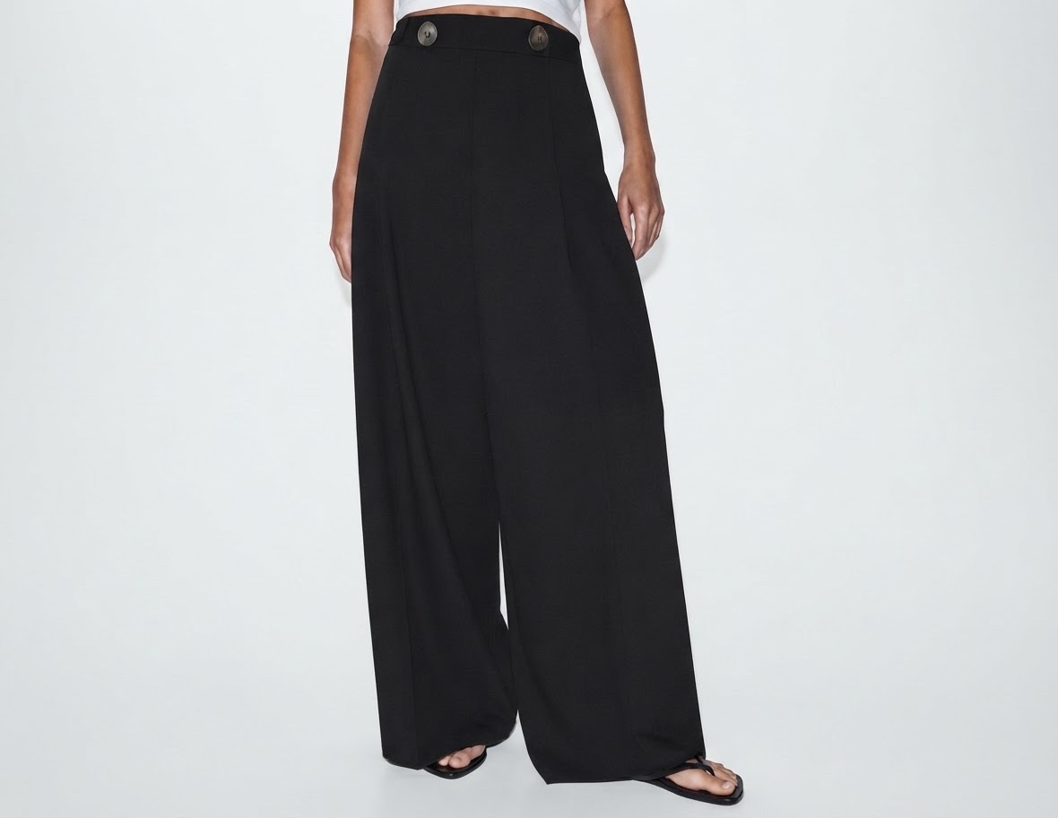 Pantalon ZARA large noire 