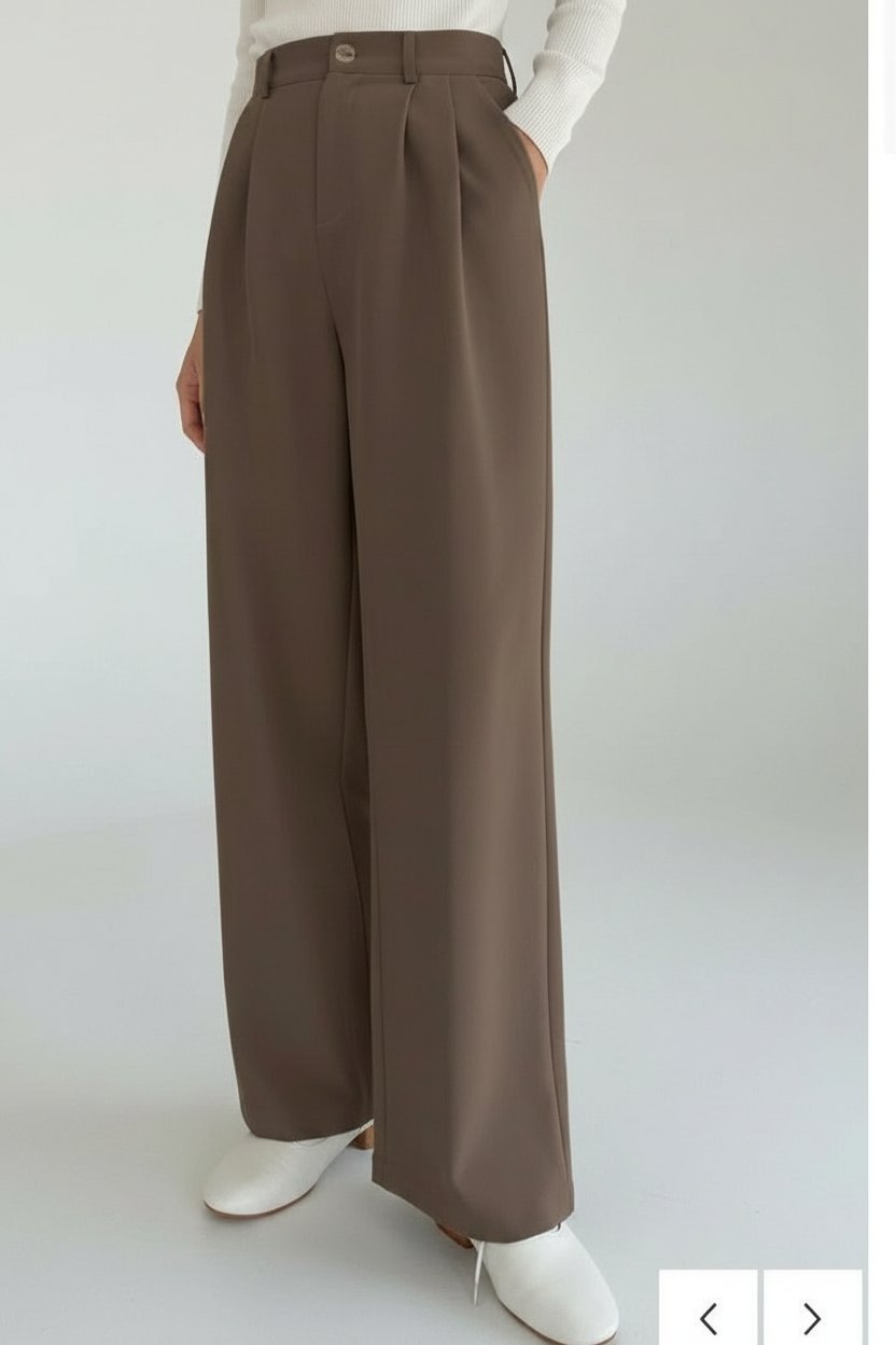 Pantalon marron large taille S