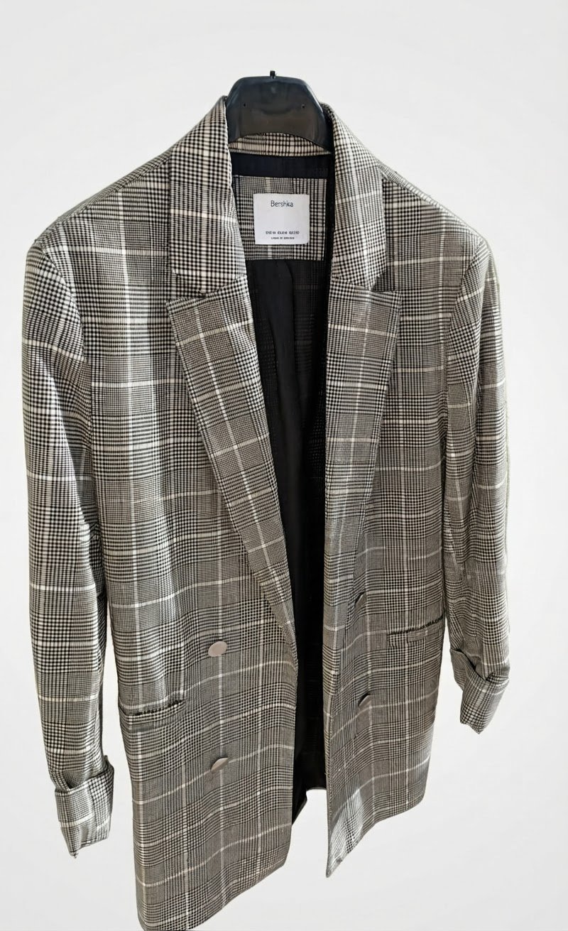 Blazer à carreaux bershka 