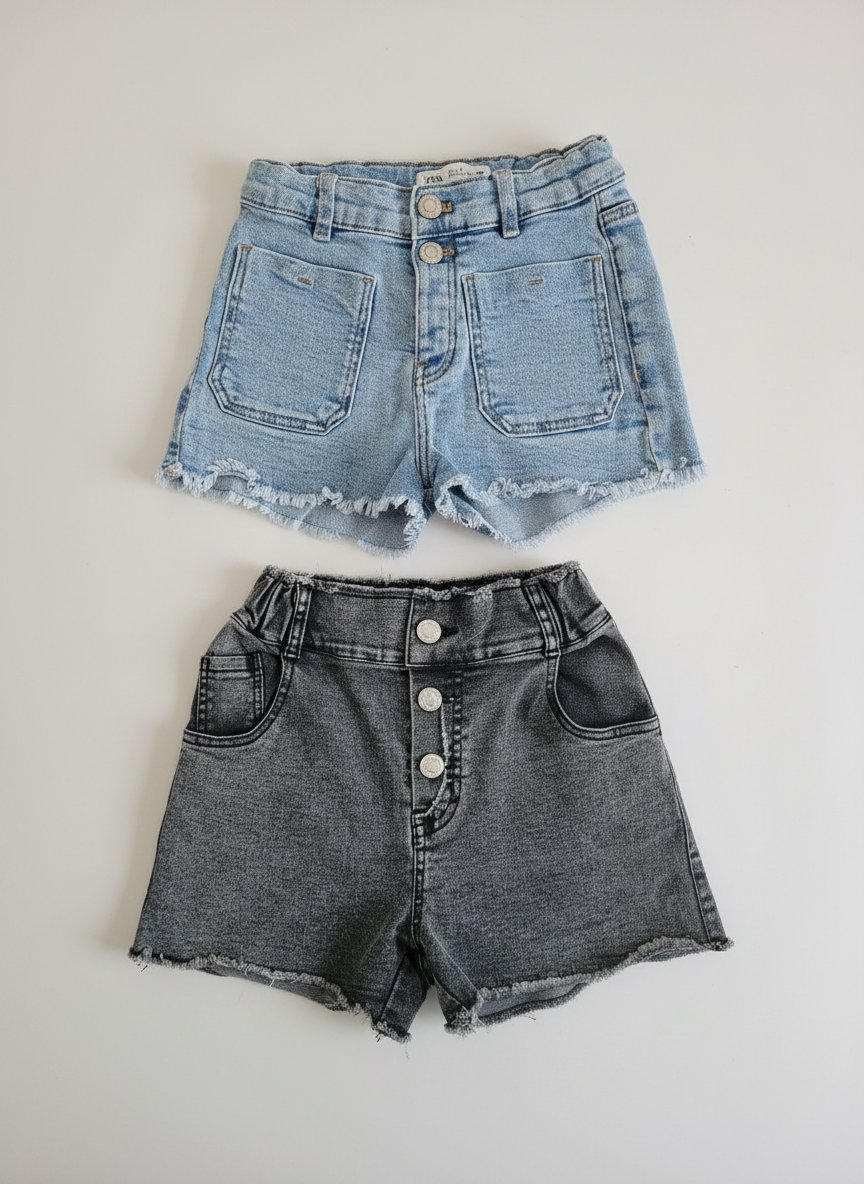 Lot de 2 shorts jeans 6 à 8 ans