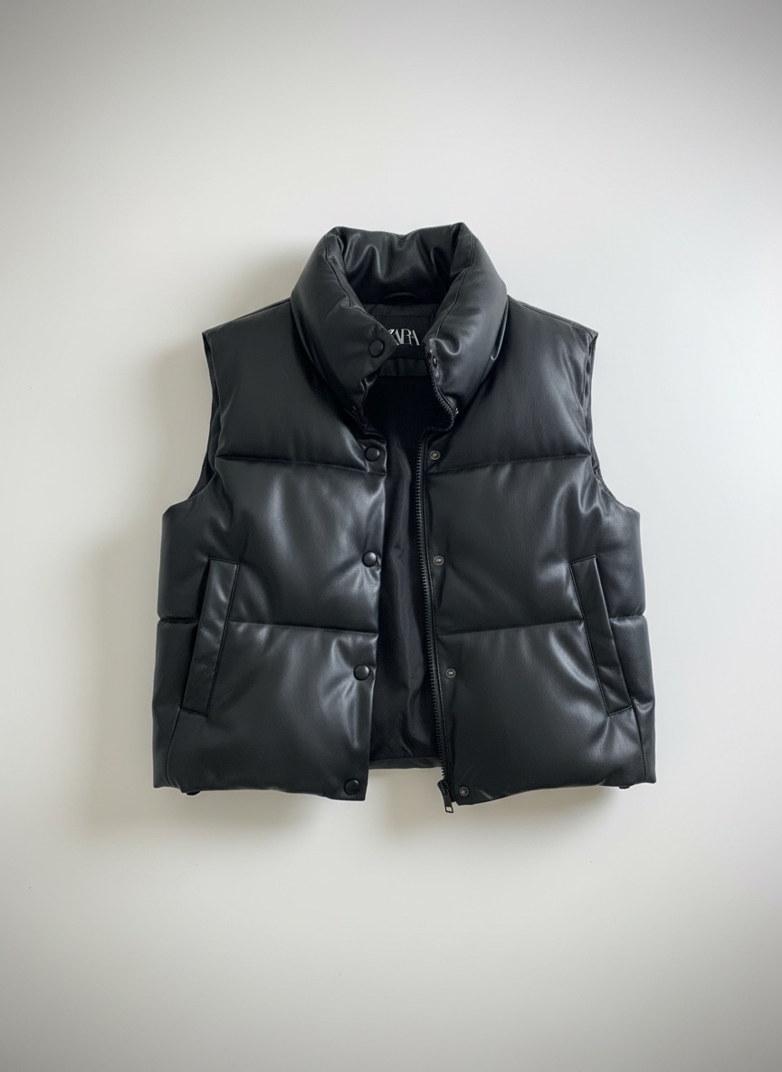 Veste Cuir Sans Manches Zara