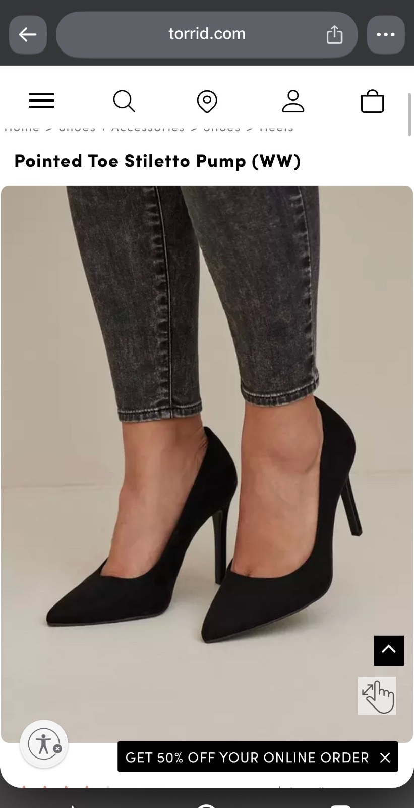 Talon suede noir Torrid 41,5/42