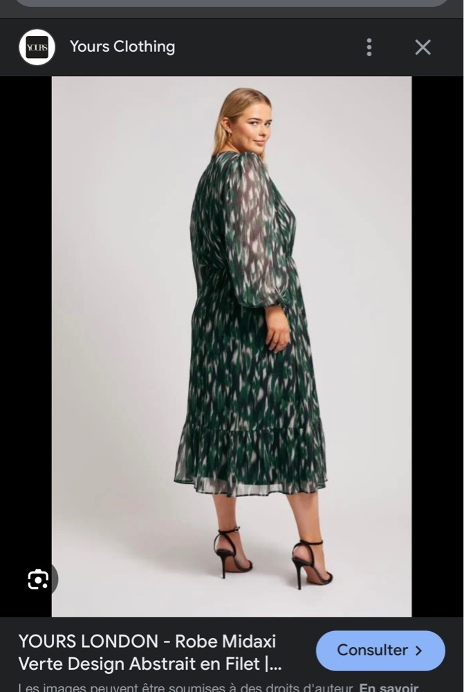 Robe midi bleu grande taille 44/46