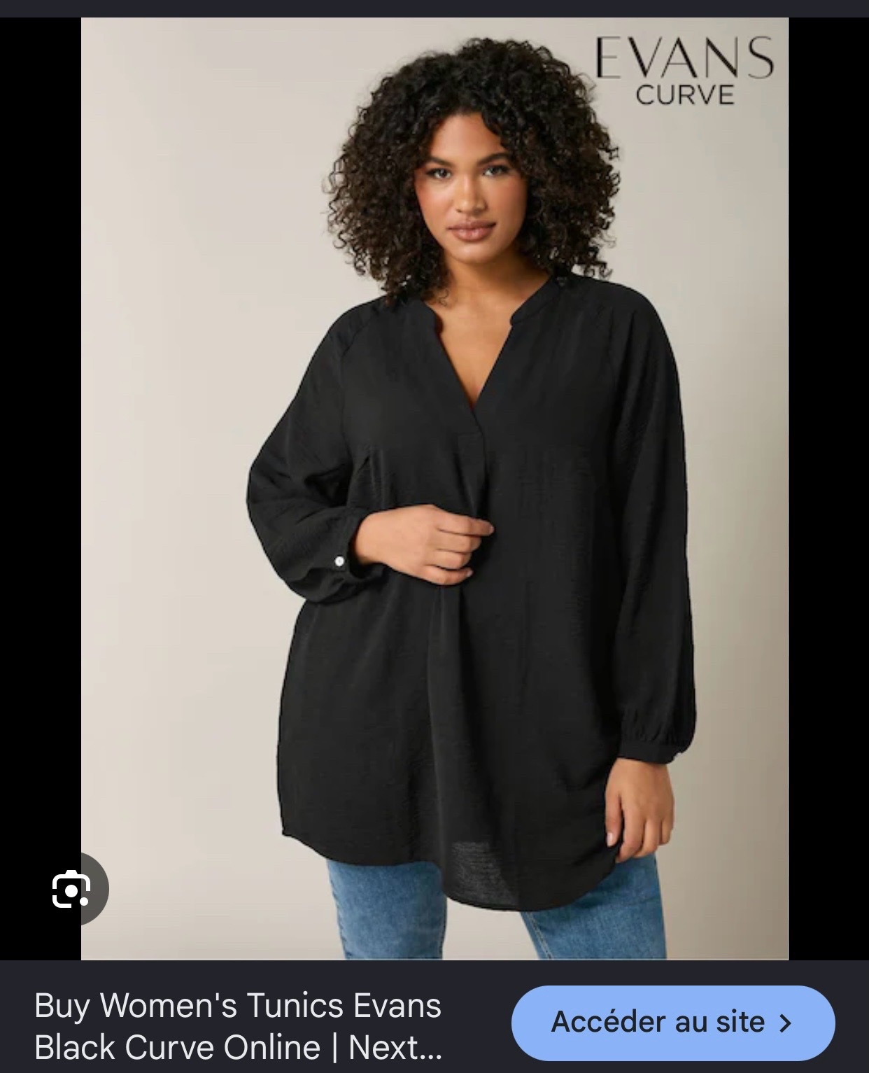 Tunique noir grande taille Yessika C&A noir 52/54