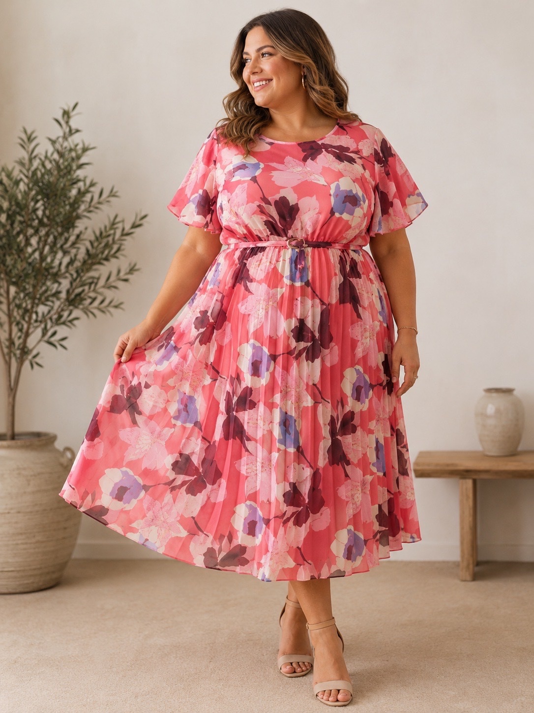 Robe florale grande taille milongue 48/50