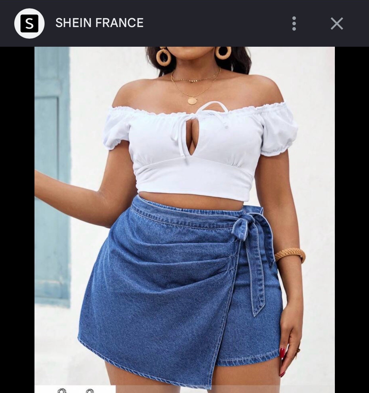 Jupe short djeans grande taille 44/46-48