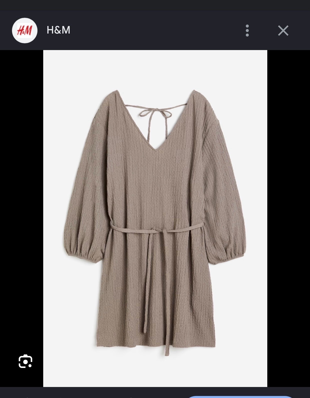 Chemise H&M en jersy grande taille beige/gris 46/48