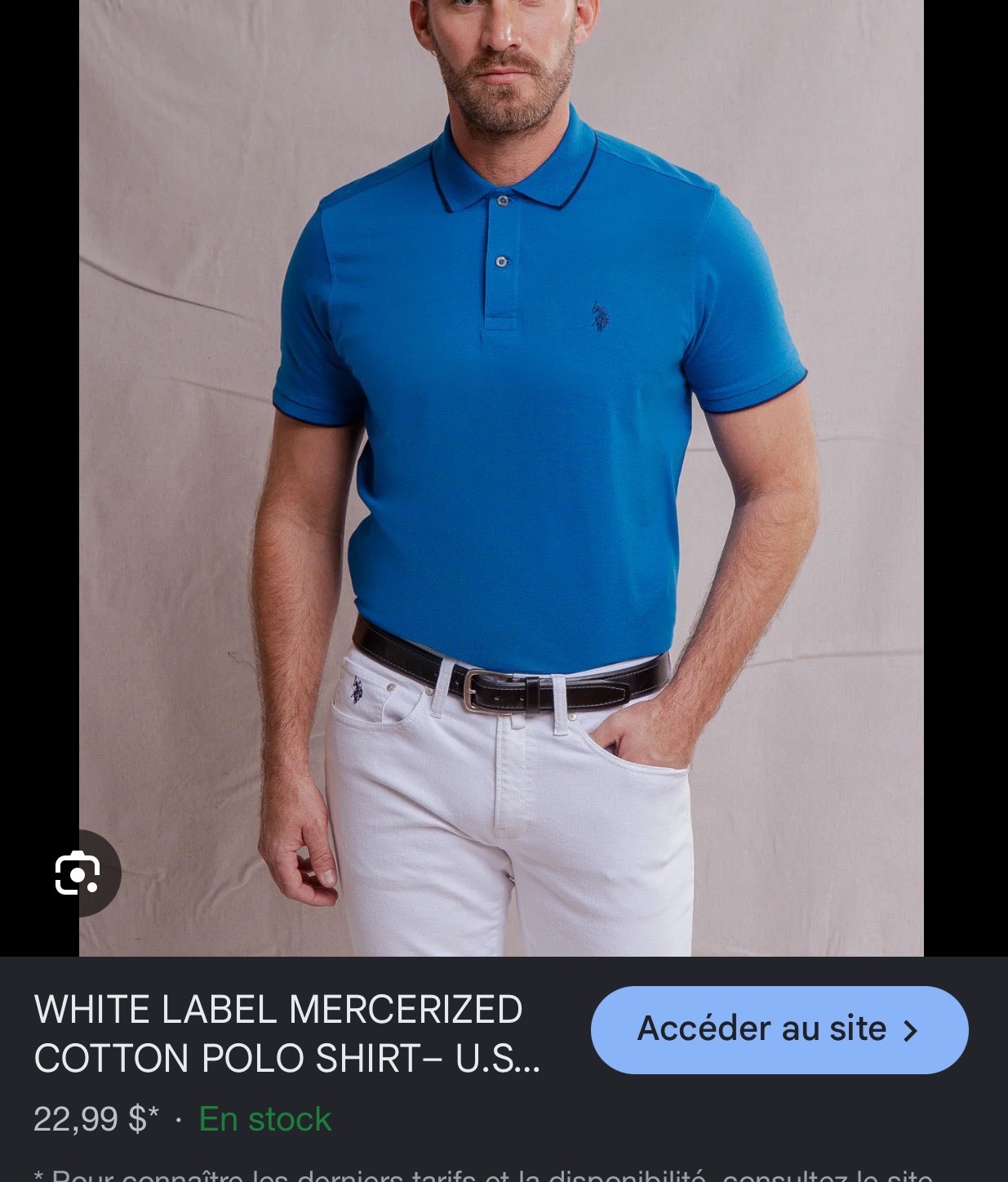 Tshirt us polo bleu vert a logo bleu 42/44