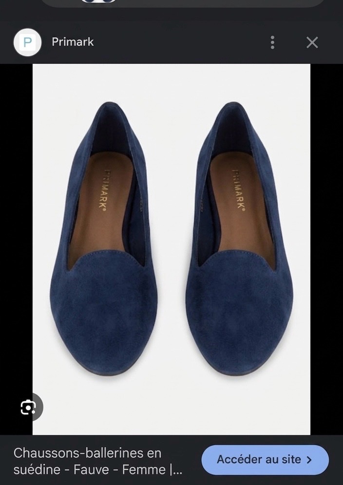 Ballerines en daim navy bleu primark 41/42 wideleg 