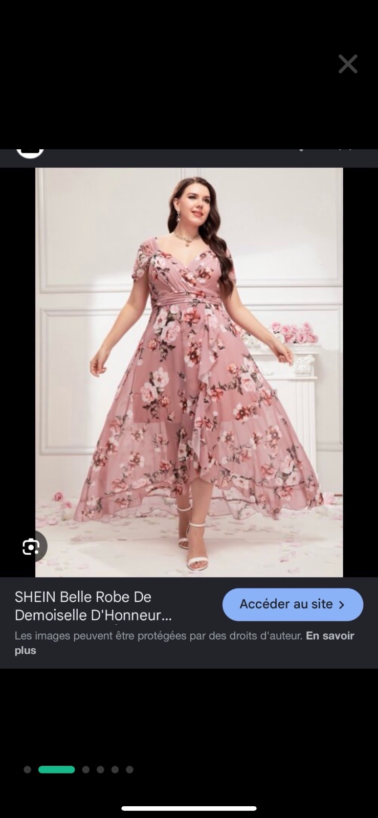 Robe maxi florale portefeuille grande taille 44/46