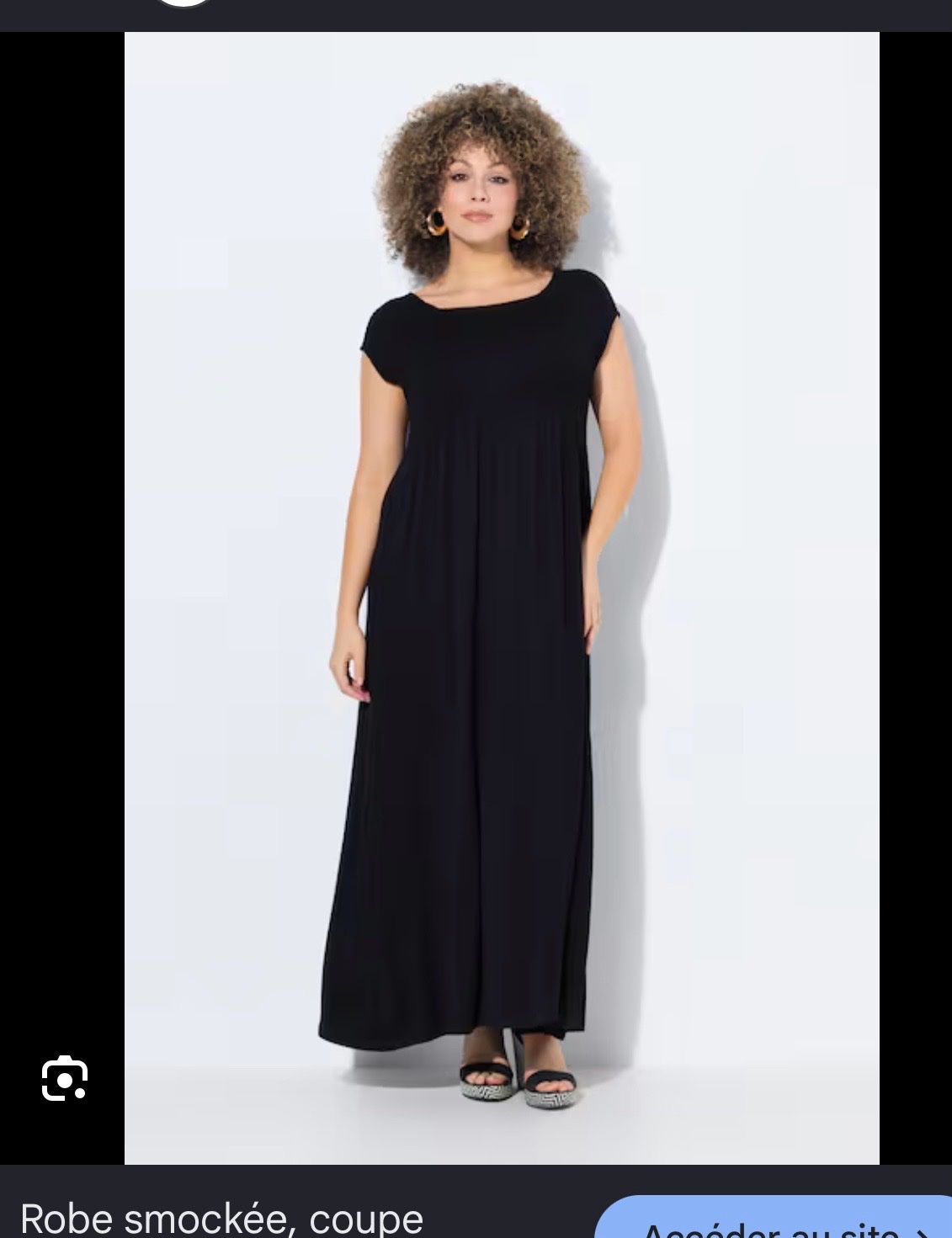 Robe noir smoky coupe large 40/42