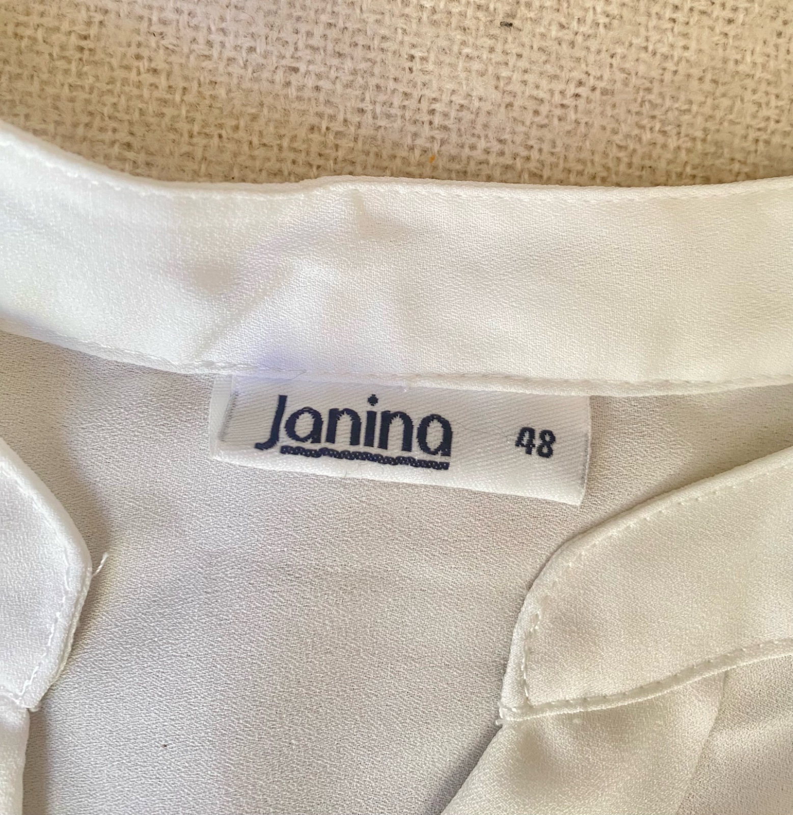 Chemise foulard grande taille blanche 46/48