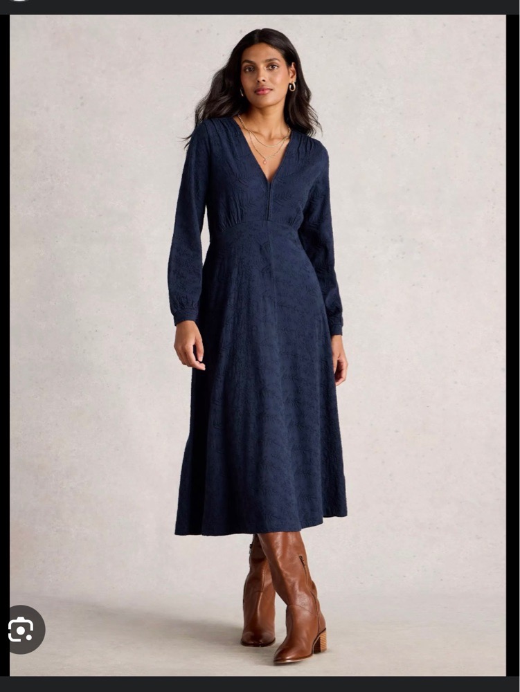 Robe bleu milongue 44 made in france 