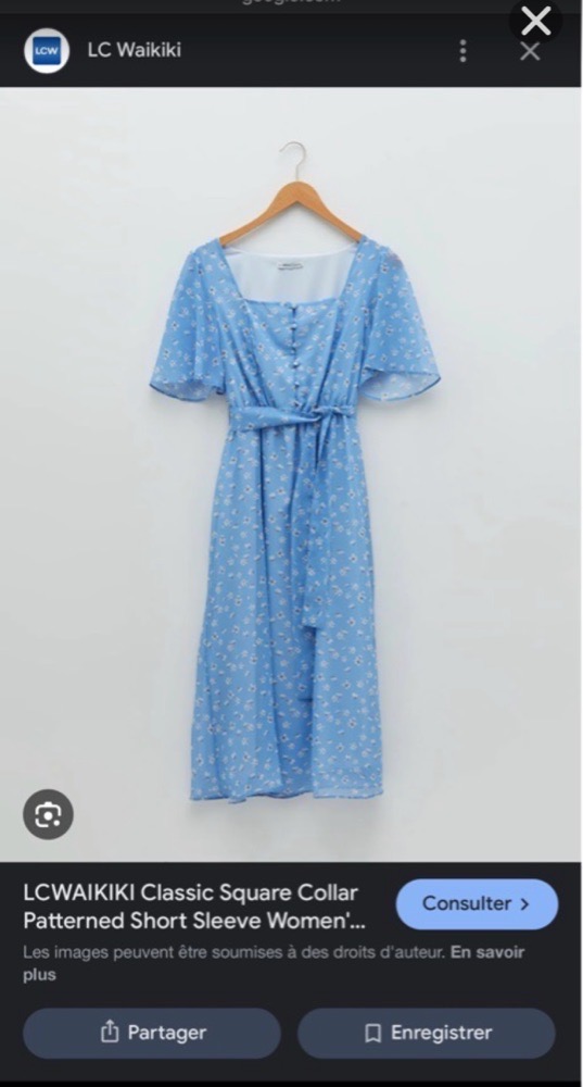 Robe LC Waikiki florale grande taille avec ceinture 46/48/50