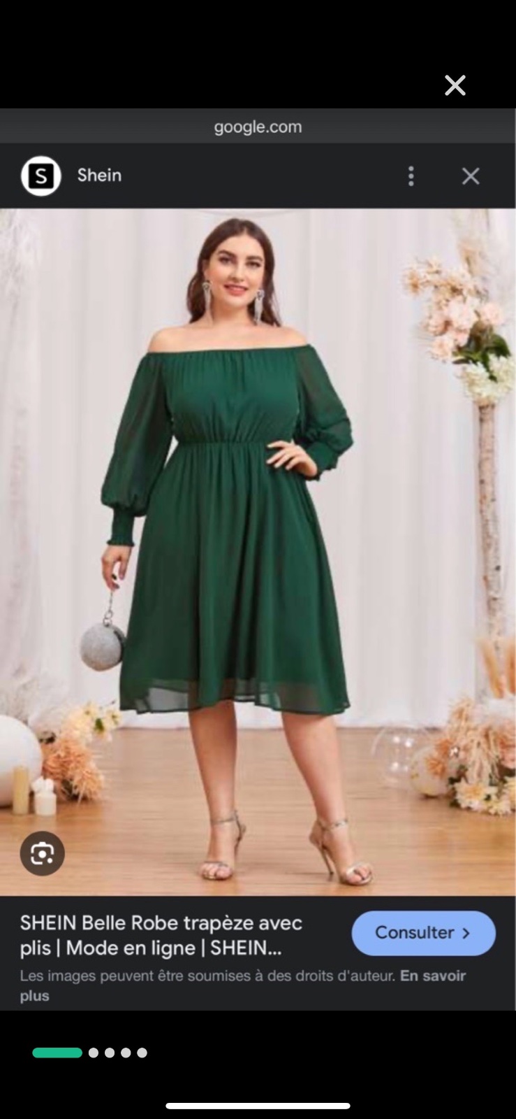 Robe offshoulders grande taille 46/48/50