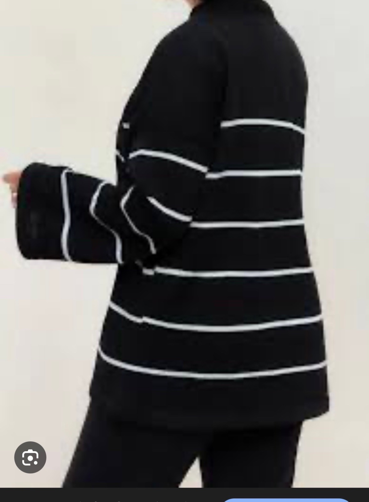 Pull a rayures H&M lycraa avec manches ovales M/L/XL