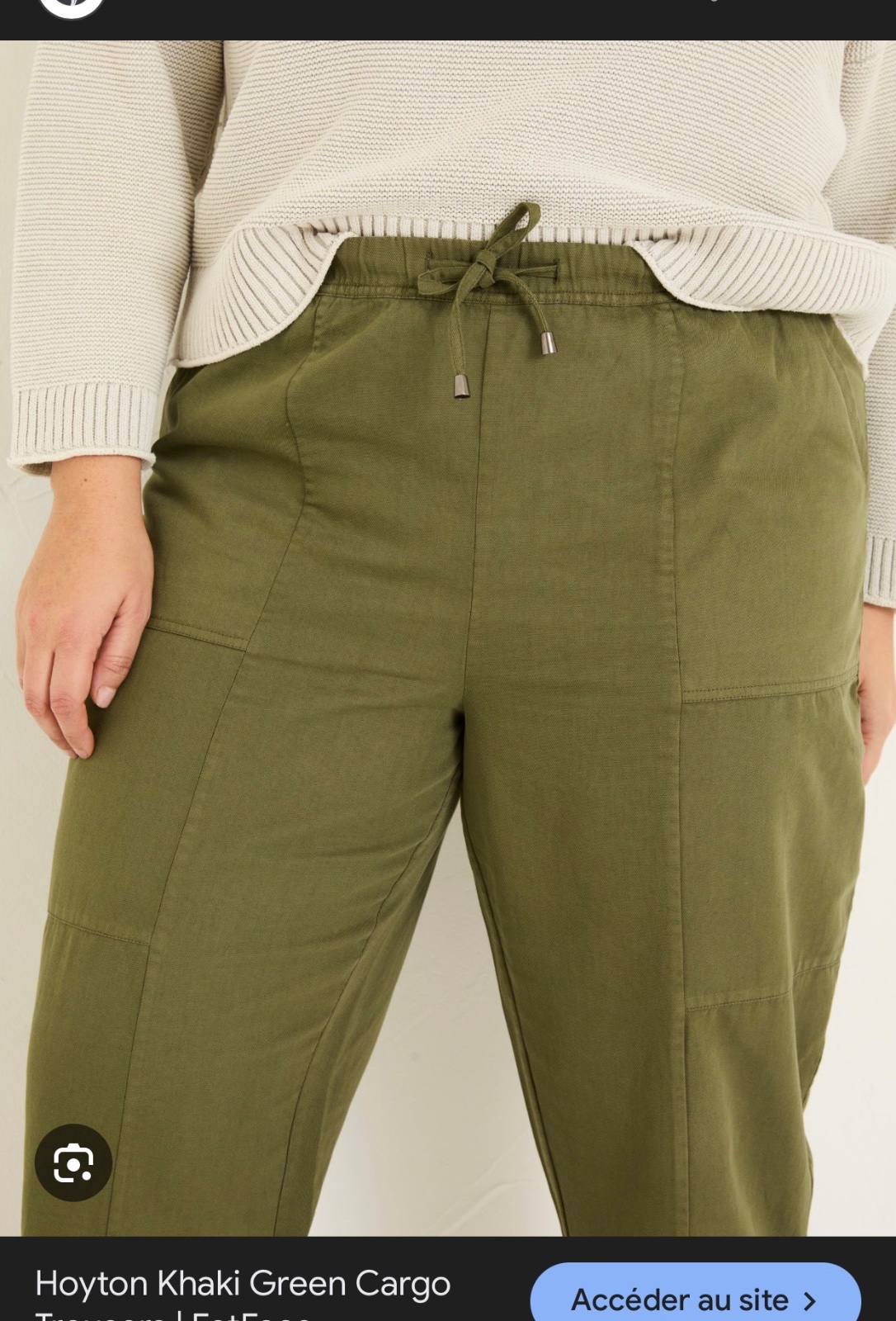 Pantalon vert dolive grande taille a cheville 46/48