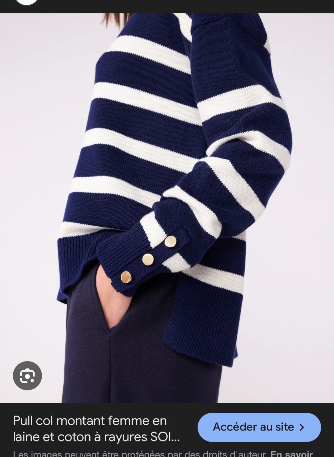 Pull over femme Laura Torelli rayures a boutons bijoux 40/42/44