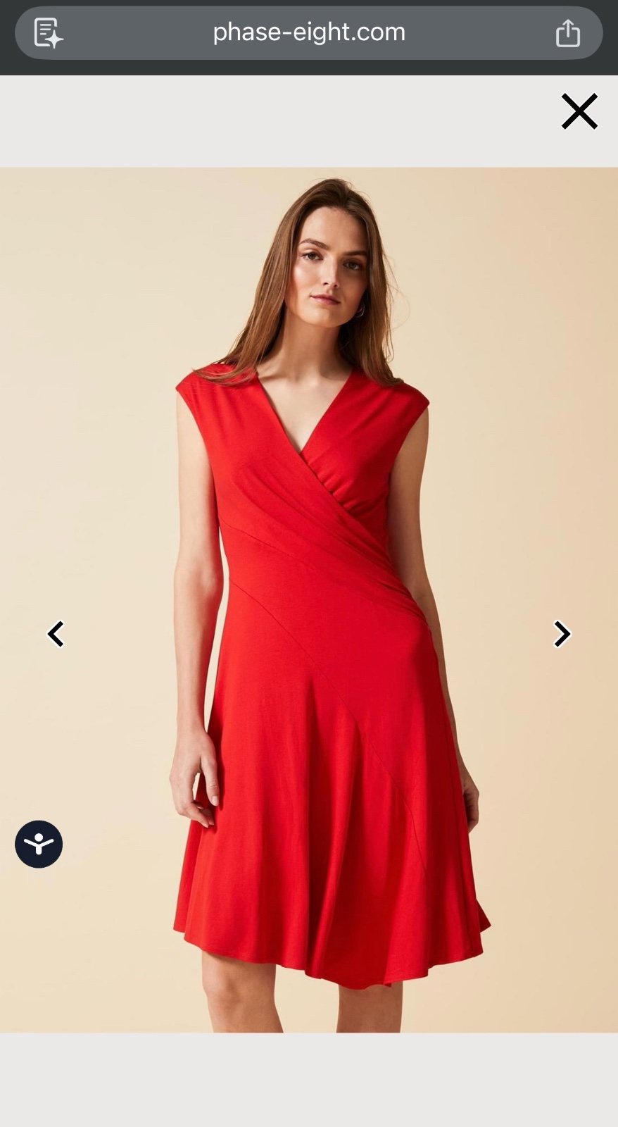 Une robe rouge midi effet gainante made in england 44/46