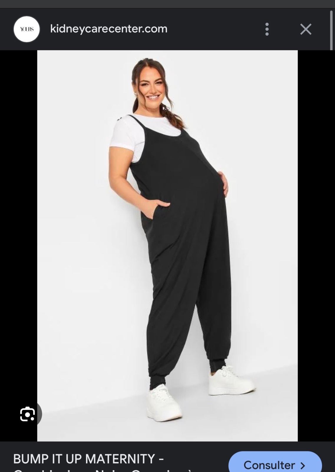 Salopette pour grossesses gris en cotton 2xxl/3xxl