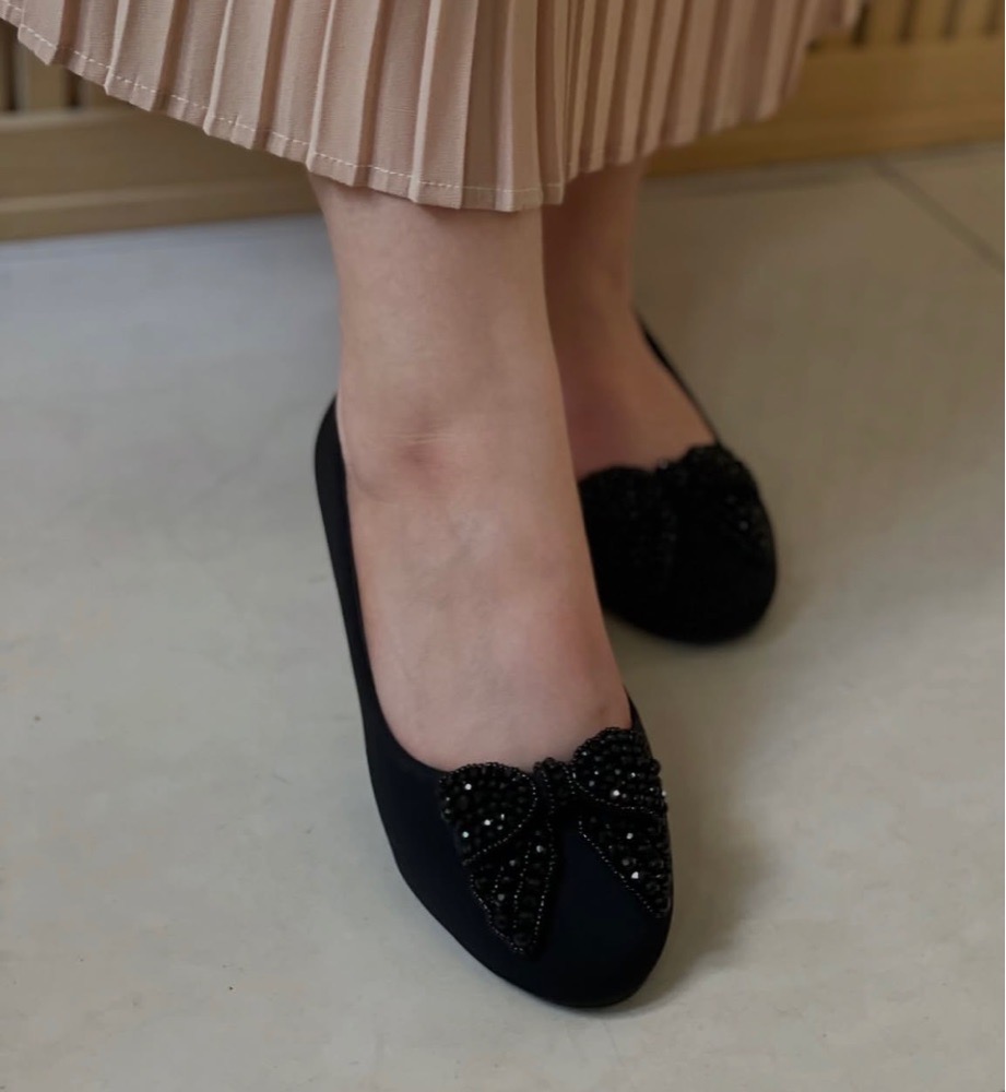 Ballerines en daim avec papillon 39/40