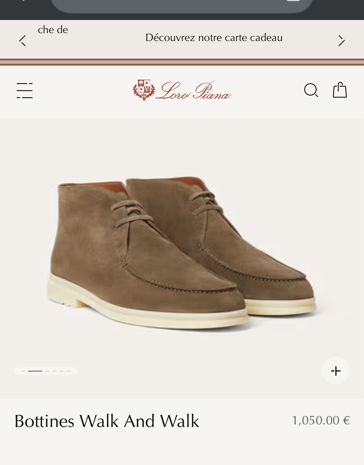 Bottines Sport Chic Zara homme en Grege model similaire Loro Piano 39/40