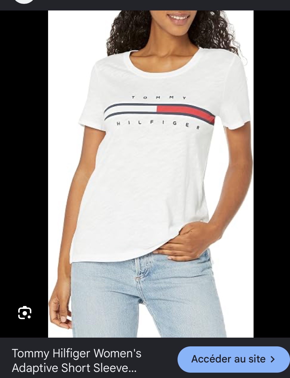Tshirt tommy blanc sale  a logo coton M/L