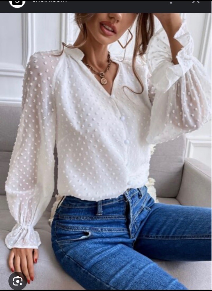 Chemise blouse en tuille grande taille 46